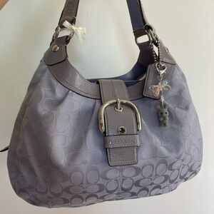 Vintage Authentic Coach Lavender Signature Tote Handbag
